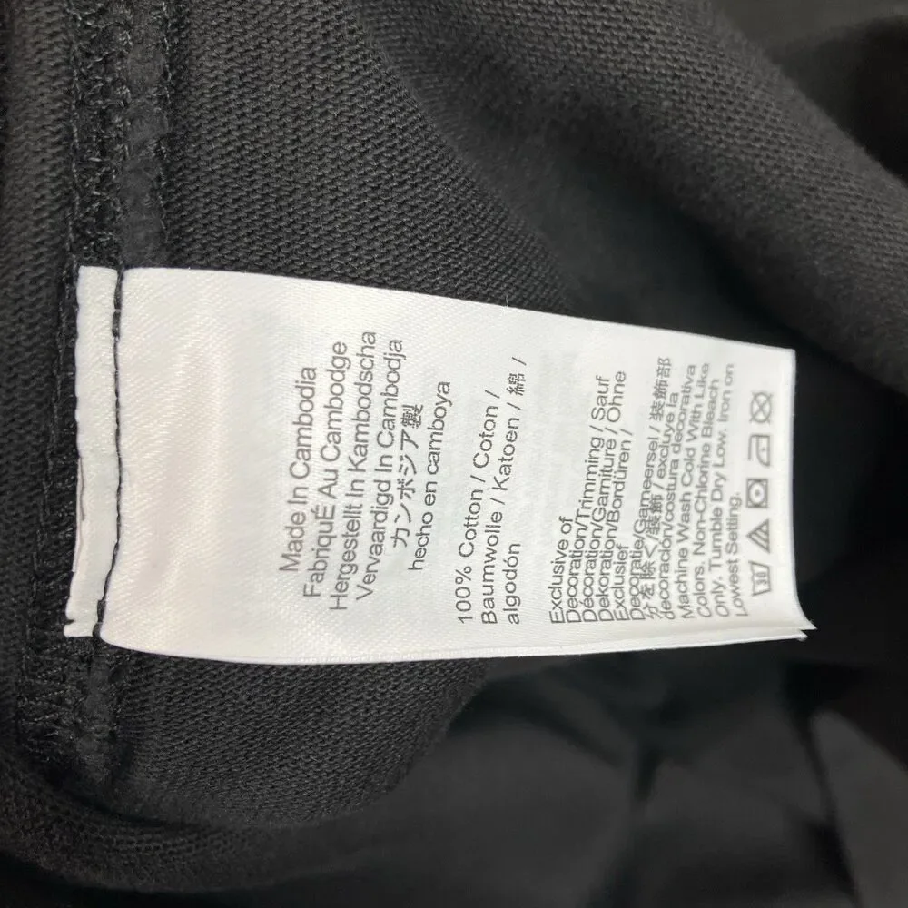 J CREW Rugby Polo Shirt Mens XL Striped placket Black Preppy Blokecore